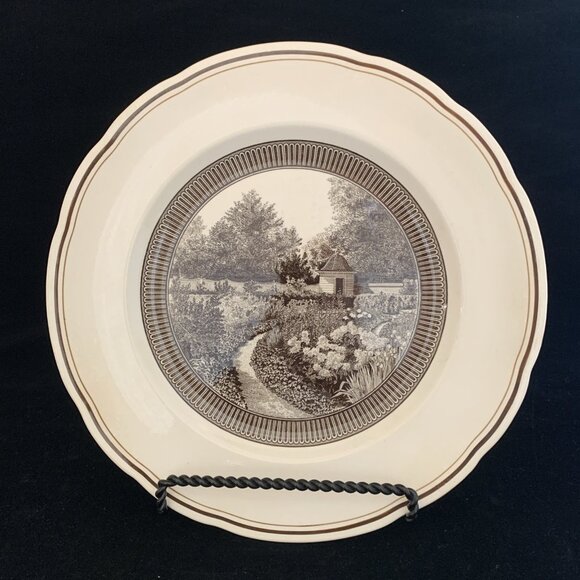 Wedgwood Plate Garden Club of America Types of Gardens Mount Vernon 10.5" Vtg - Picture 1 of 7